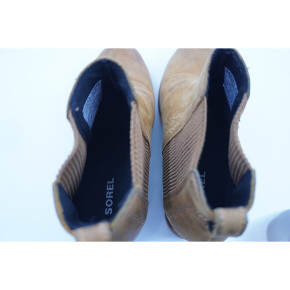Sorel Brown Leather Joan Of Arctic Wedge II Chelsea Camel Size 6.5 NL3022-224 - Picture 7 of 7